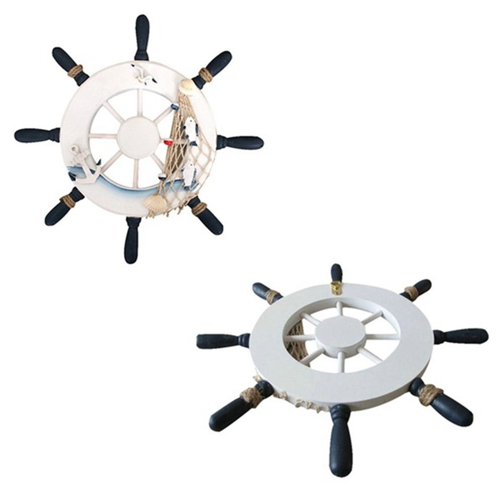 지중해 스타일 장식 공예품, 낚싯망, 해변 벽 장식,  - Fishing Boat Steering Wheel 리뷰 및 가격